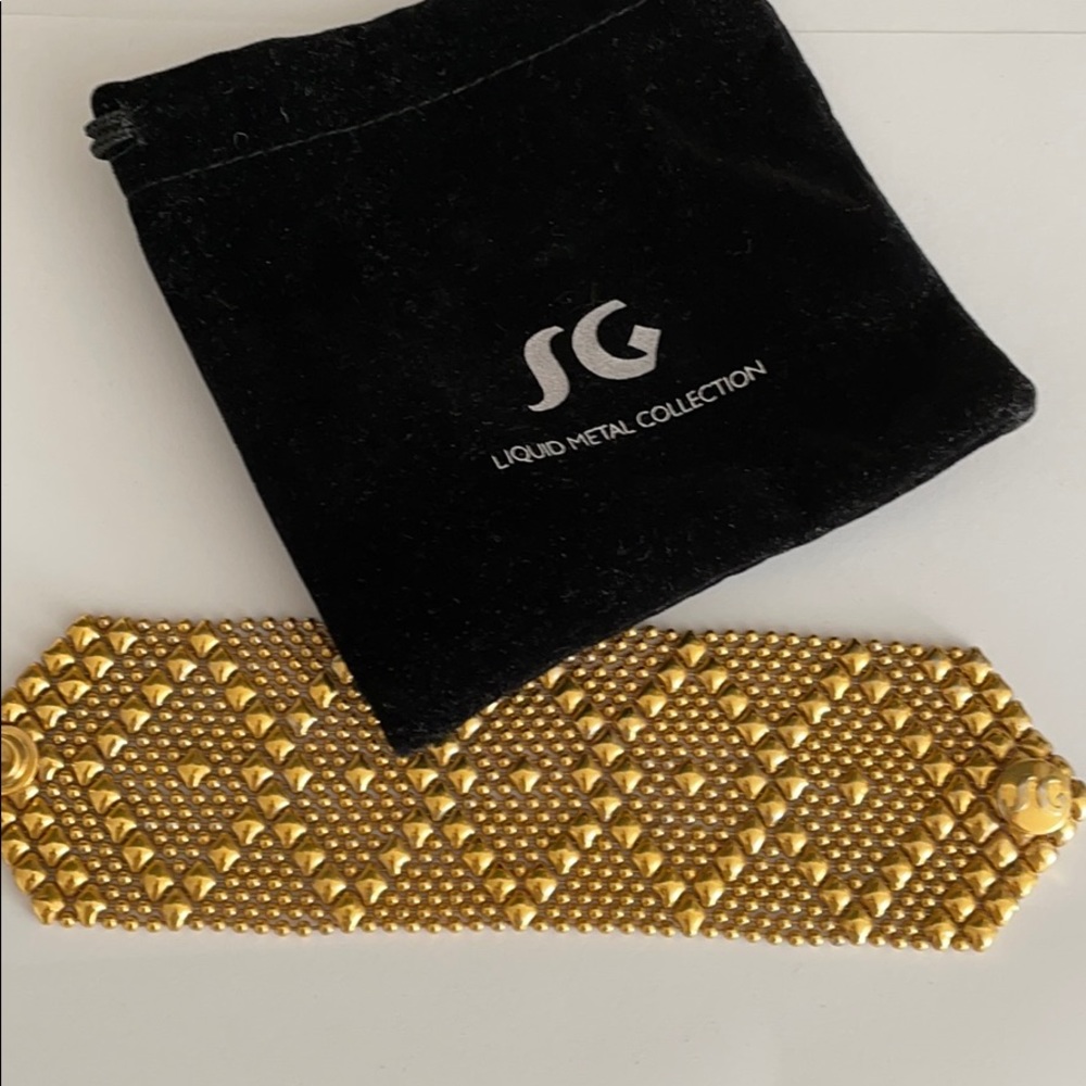 Sergio Liquid Metal GOLD Plates Bracelet